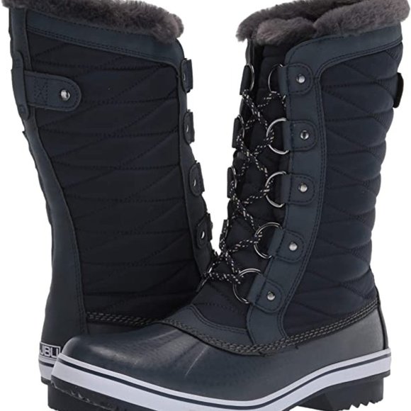JBU Shoes - JBU by Jambu Chilly Water-Resistant Tall Duck Boot Navy Women’s SZ 8.5 M